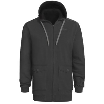 Orage Flee Fleece Sweatshirt - Full Zip, Hooded (For Men) in Black