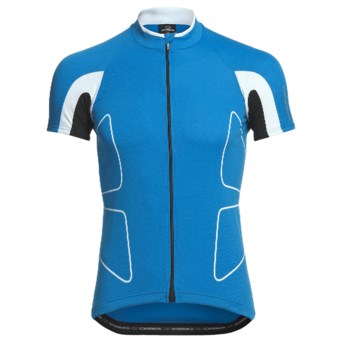 Orbea Fitness Cycling Jersey - Zip Neck, Short Sleeve (For Men) in Blue