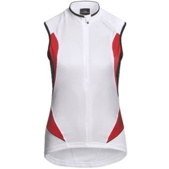 Orbea Series Cycling Jersey - Zip Neck, Sleeveless (For Women) in White