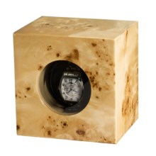 Orbita Casetta Single Watch Winder in Burl Poplar - Closeouts