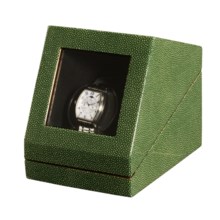 Orbita Siena Single Watch Winder in Green Stingray - Closeouts