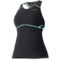Orca 226 Support Singlet - Built-In Sports Bra (For Women) in Black/Bachelor Button Print