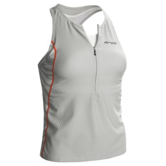 Orca 226 Support Singlet - Built-In Sports Bra (For Women) in Silver