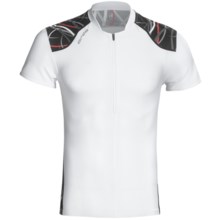 Orca 226 Tri Top - UPF 50+, Short Sleeve (For Men) in Black/True Red Print - Closeouts