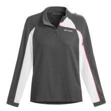 Orca Active Fleece Shirt - Quarter-Zip Neck, Long Sleeve (For Women) in Grey/White/Pink - Closeouts