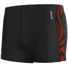 Orca Cl-R Square-Leg Swim Shorts (For Men) in Black/Mars - Closeouts