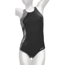 Orca CL-R Swimsuit - 1-Piece, Racerback (For Women) in Black/White Print - Closeouts