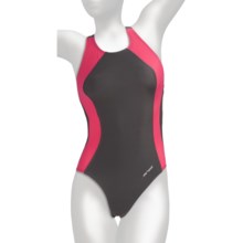 Orca Cl-R Swimsuit - Racerback, 1-Piece (For Women) in Dark Shadow/Virtual Pink - Closeouts