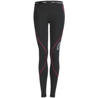 Orca Compression Full Tights - UPF 50+ (For Women) in Black/Pink