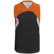 Orca Core Tri Tank Top - Zip Neck (For Men) in Black/Fire Orange - Closeouts
