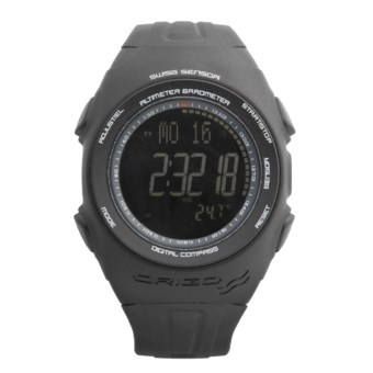 Origo Rendezvous Peak Sports Watch - Reverse Display in Black/Black