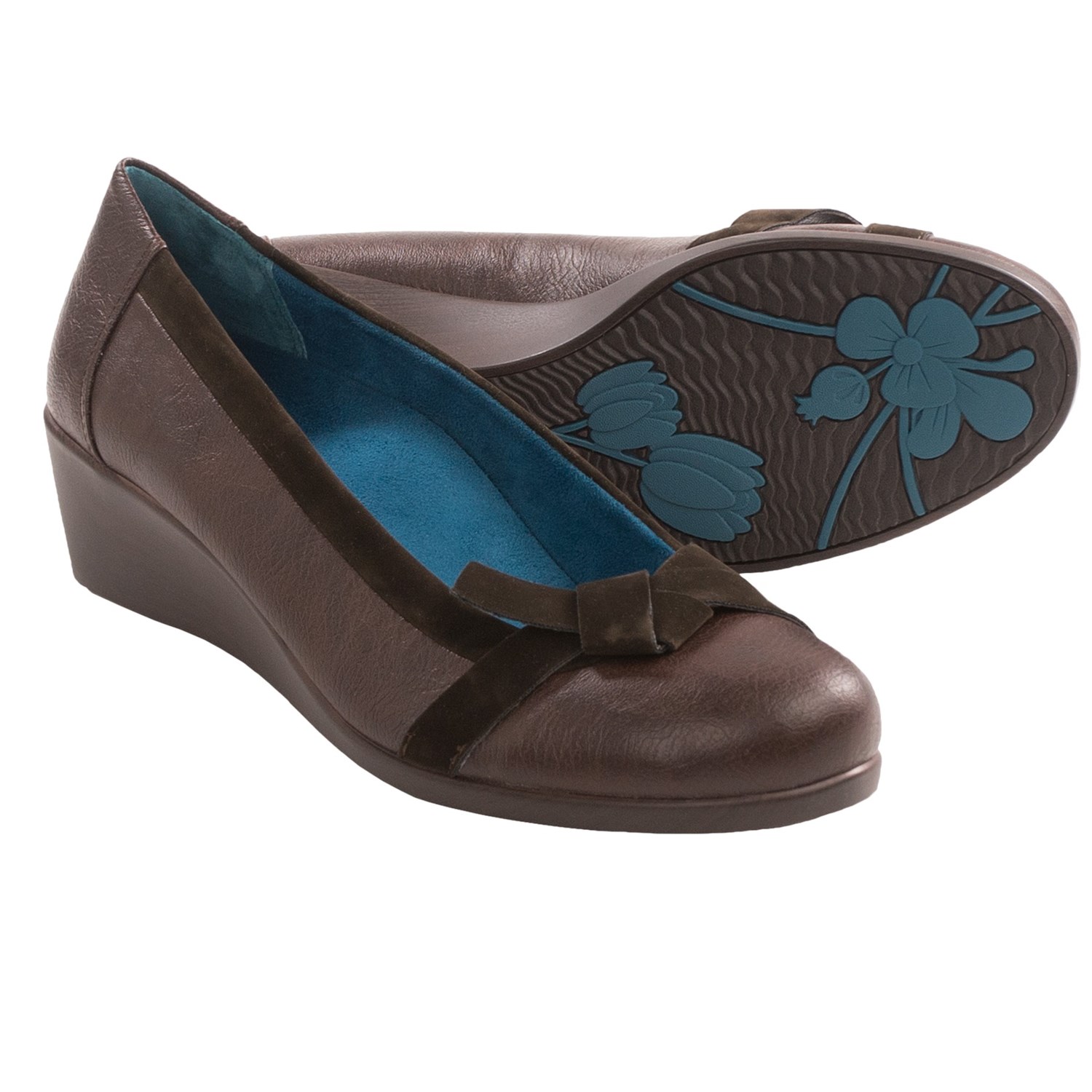 Orthaheel Chloe Wedge Shoes (For Women) in Chocolate