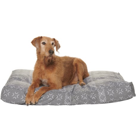 Fringe Orthopedic Mudcloth Dog Bed - 42x30? - MUD CLOTH CHARCOAL ( )