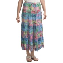 Orvis 15 Tier Skirt - Crinkle Cotton Voile (For Women) in Multi Print - Closeouts