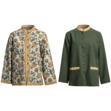 Orvis Cotton Print Jacket - Reversible (For Women) in White Multi R/Green - Closeouts