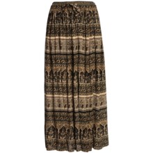 Orvis Crinkle Rayon Skirt (For Women) in Black/Tan - Closeouts