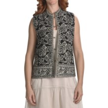 Orvis Hand-Embroidered Vest - Reversible (For Women) in Black/White - Closeouts