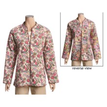 Orvis Jacket Cotton Print Reversible (For Women) in Patchwork/Cream Floral - Closeouts