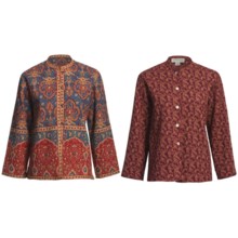 Orvis Print Reversible Jacket - Quilted Cotton (For Women) in Red Fleur De Lis/Wine Print - Closeouts