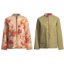 Orvis Reversible Printed Patch Pocket Jacket - Cotton (For Women) in Multi Floral/Olive - Closeouts