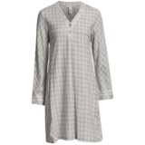 Oscar de la Renta Modern Comfort Flannel Night Shirt - Long Sleeve (For Women)