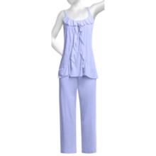 Oscar de la Renta Pink Label Luxe Knit Pajamas - Sleeveless (For Women) in Bluebell - Closeouts