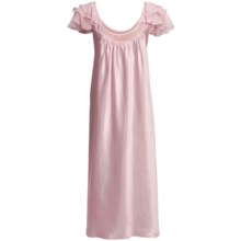 Oscar de la Renta Pink Label Romantic Dreams Nightgown - Short Sleeve (For Plus Size Women) in Pink Wisteria - Closeouts