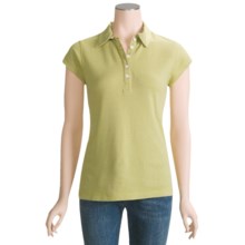 OSO Republic Pique Knit Polo Shirt - Short Sleeve (For Women) in Aloe - Closeouts