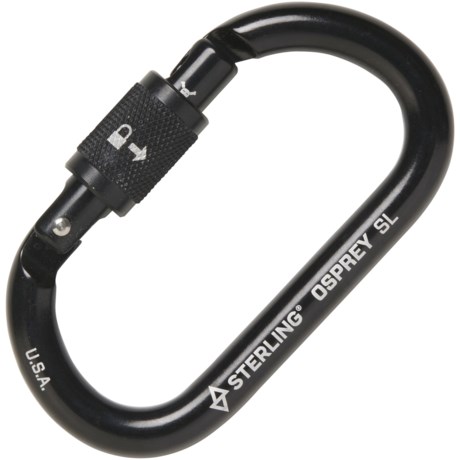 Sterling Rope Osprey Screwlock Oval Carabiner - BLACK ( )