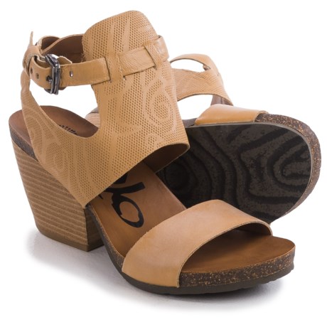OTBT Lee Sandals Leather Stacked Heel For Women