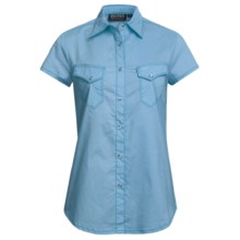 Outback Trading Annadale Shirt - Snap Front, Short Sleeve (For Women) in Sky Blue - Closeouts