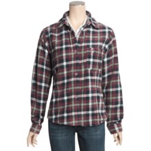 Outback Trading Big Plaid Shirt - Fleece, Long Sleeve (For Women) in Blossom - Closeouts