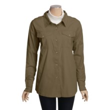 Outback Trading Garment-Washed Cotton Shirt - Long Sleeve (For Women) in Olive - Closeouts