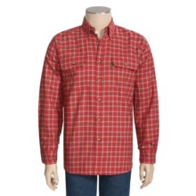 Outback Trading Hobart Checked Shirt - Flannel, Long Sleeve (For Men and Women) in Red - Closeouts