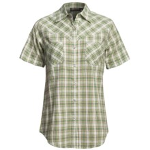 Outback Trading Windchime Shirt - Snap Front, Short Sleeve (For Women) in Spring Green - Closeouts
