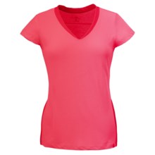 Outdoor Research Essence Duo T-Shirt - UPF 50+, Merino Wool Blend, Short Sleeve (For Women) in Azalea/Trillium - Closeouts