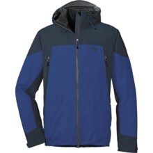Outdoor Research Motto Soft Shell Jacket - Waterproof (For Men) in True Blue/Eclipse - Closeouts