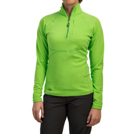 Outdoor Research Soleil Fleece Pullover Shirt Zip Neck Long Sleeve For Women