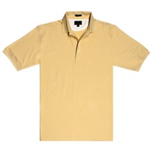Outer Banks Diamond-Knit Polo Shirt - Two-Ply Egyptian Cotton, Short Sleeve (For Men) in Maize - 2nds