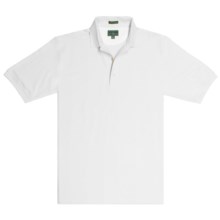 Outer Banks Diamond-Knit Polo Shirt - Two-Ply Egyptian Cotton, Short Sleeve (For Men) in White - 2nds