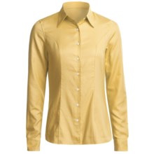 Outer Banks Dress Shirt - Cotton Dobby Twill, Long Sleeve (For Women) in Maize - Closeouts