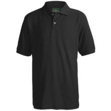 Outer Banks Essential Blended Pique Polo Shirt - Short Sleeve (For Youth) in Black - Closeouts