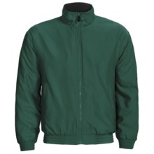 Outer Banks Peached Microfiber Jacket - Fleece Lining (For Men and Women) in Pine Green/Dark Grey Fox - Closeouts