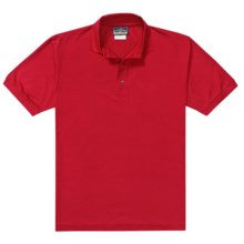 Outer Banks Pima Pique Polo Shirt - Double Mercerized, Short Sleeve (For Men) in Bright Red - Closeouts