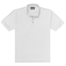 Outer Banks Pima Pique Polo Shirt - Double Mercerized, Short Sleeve (For Men) in White - Closeouts