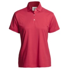 Outer Banks Polo Shirt - Mercerized Pima Pique Cotton, Short Sleeve (For Women) in Cranberry - Closeouts