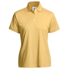 Outer Banks Polo Shirt - Mercerized Pima Pique Cotton, Short Sleeve (For Women) in Maize - Closeouts