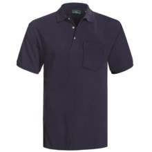Outer Banks Ultimate Cotton Polo Shirt - Pocket, Short Sleeve (For Men) in Navy - Closeouts