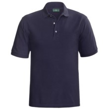 Outer Banks Ultimate Cotton Polo Shirt - Short Sleeve (For Tall Men) in Navy - Closeouts