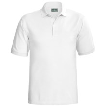 Outer Banks Ultimate Cotton Polo Shirt - Short Sleeve (For Tall Men) in White - Closeouts